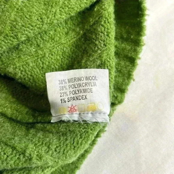 🧨Ca Va de Soi Wool Blend Green Cardigan Sweater SZ L - Picture 9 of 11